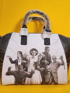 Loungefly Universal Monsters Glow-In-The-Dark Satchel Handbag Halloween NEW